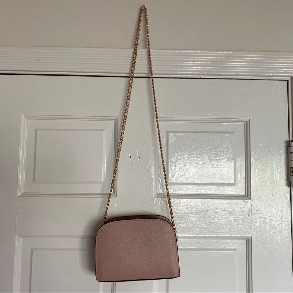 blush pink crossbody bag